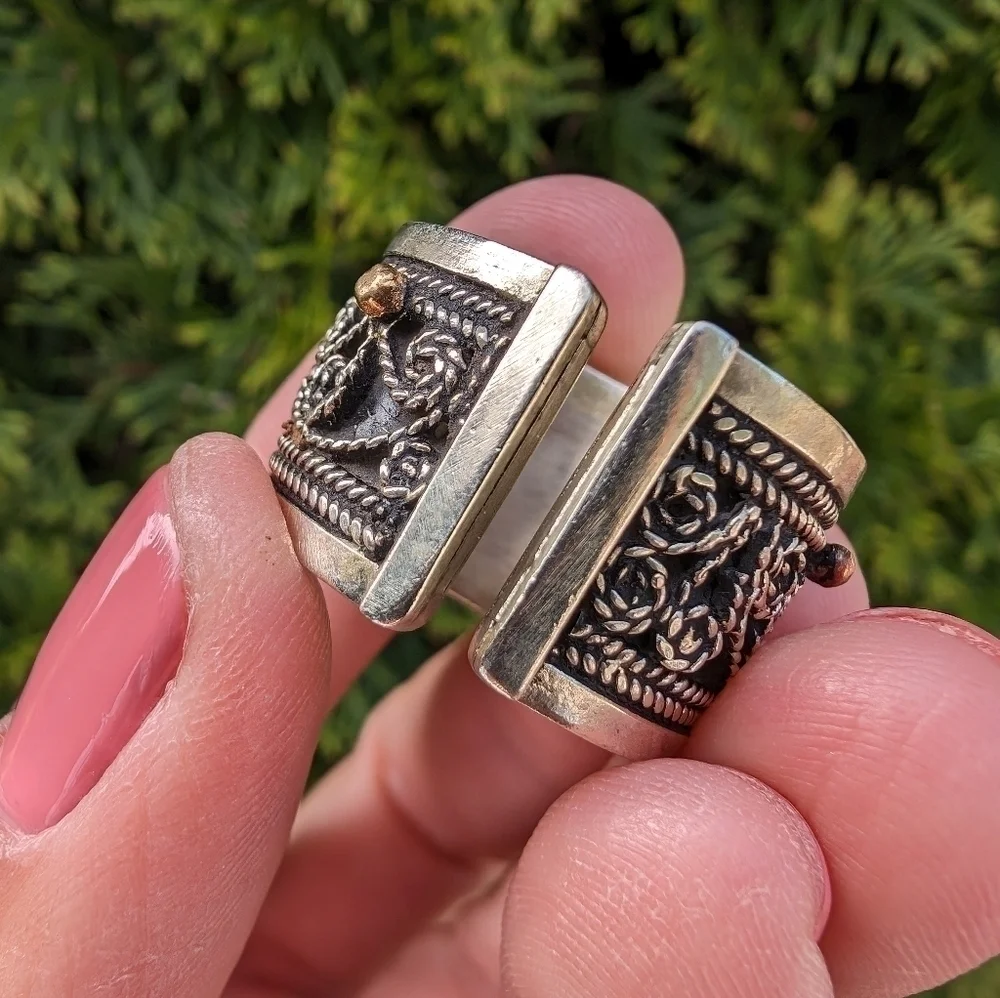 Moroccan Women's Cooperative Handmade Berber Silver Adjustable 10.5 Ring Unisex